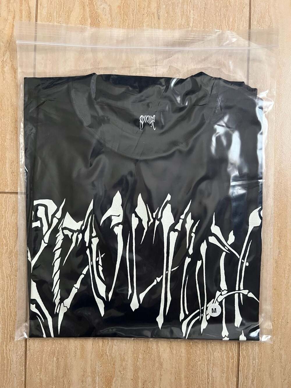 Revenge Bones Tee Black Medium